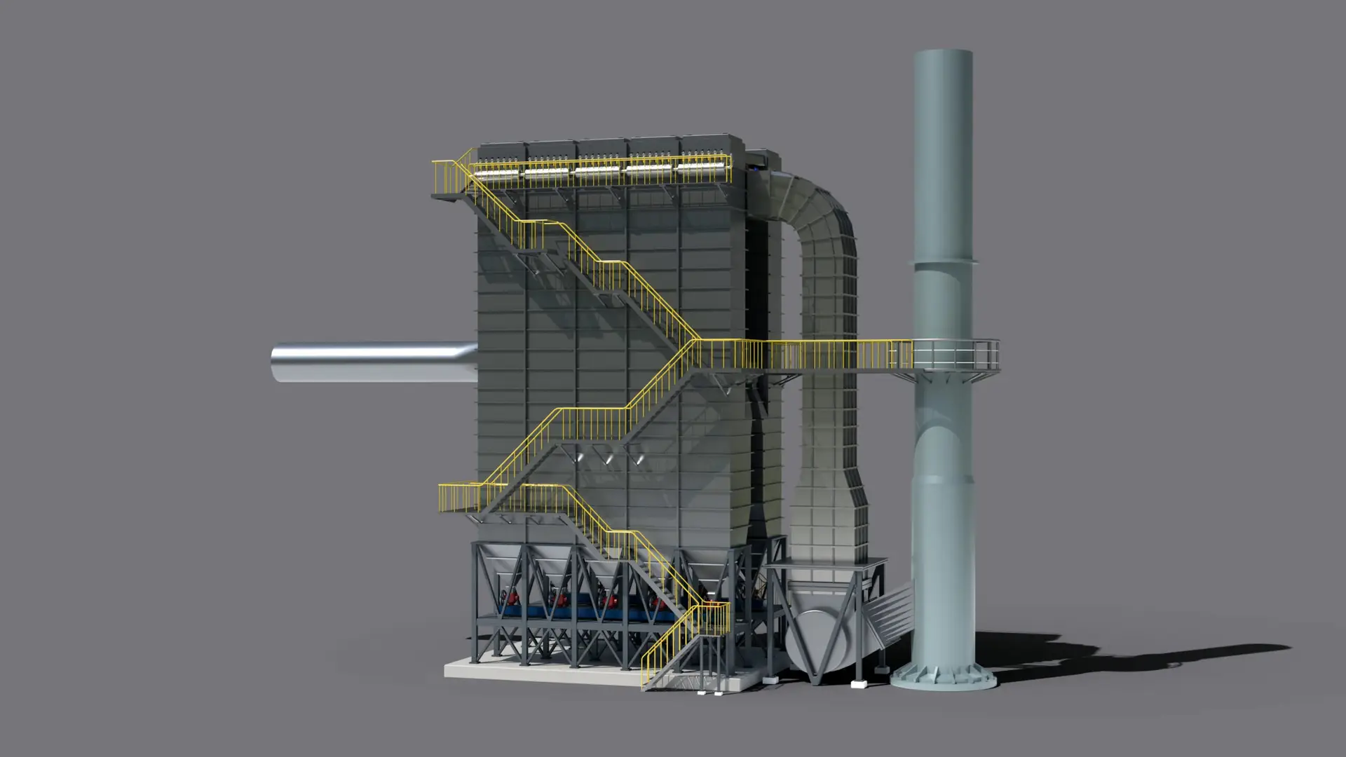 Air pollution control system design for emission reduction using advanced environmental engineering.