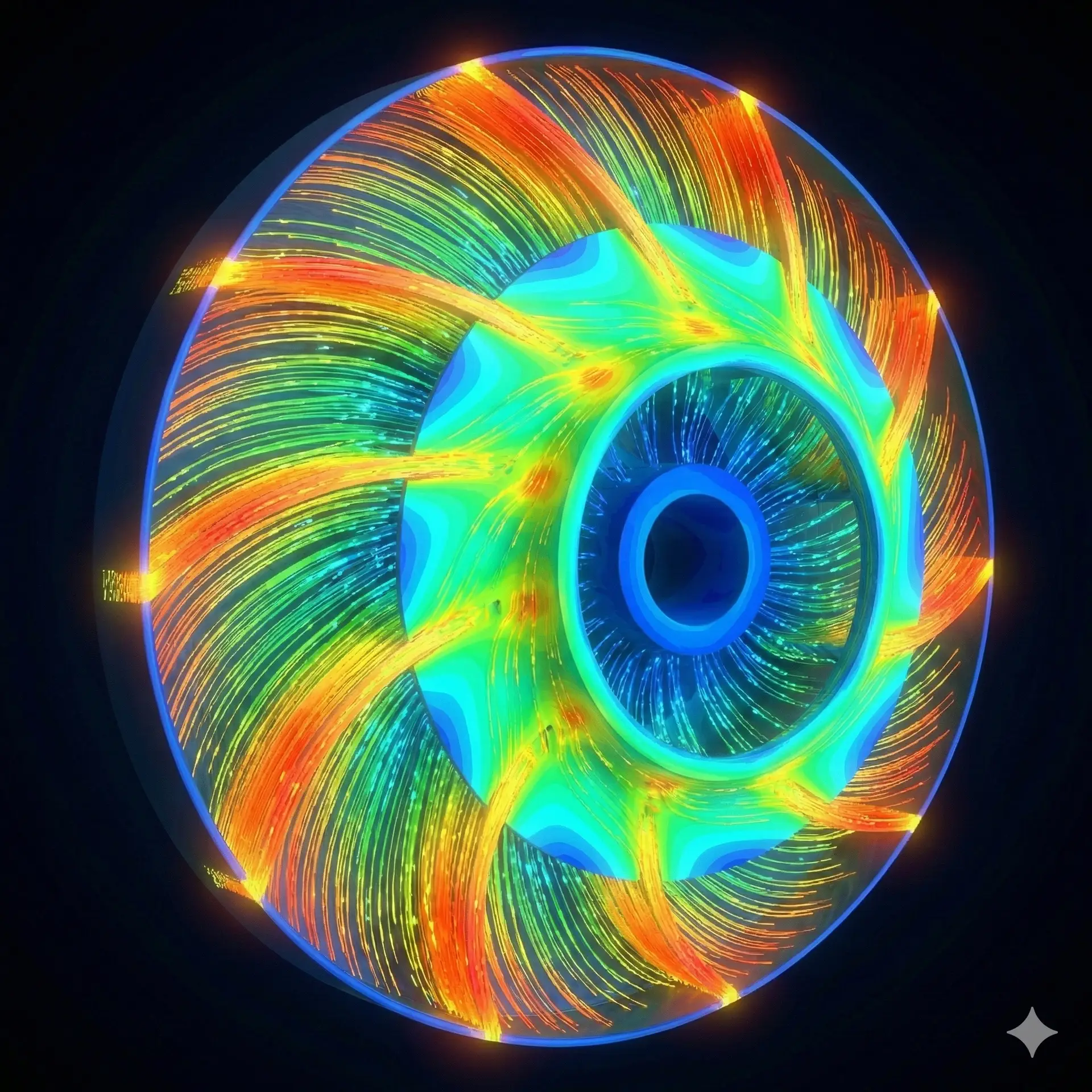 cfd impeller flow simulation velocity streamlines